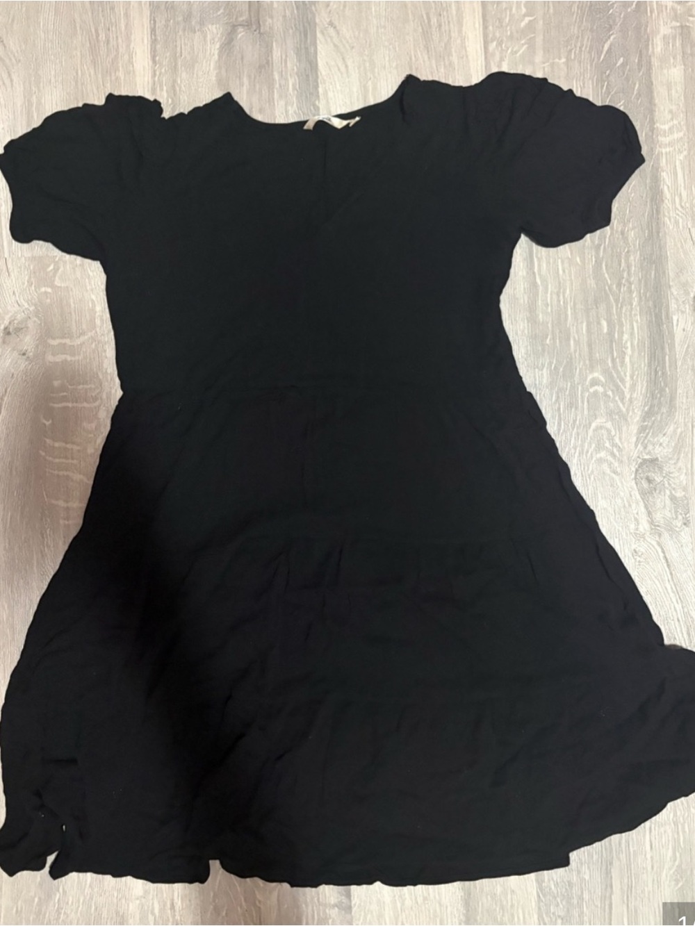 3 for $14 La Vie En Rose Black Short Sleeve Flare Dress/coverup size small
